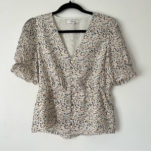 Madewell Silk Dainty Floral Blouse